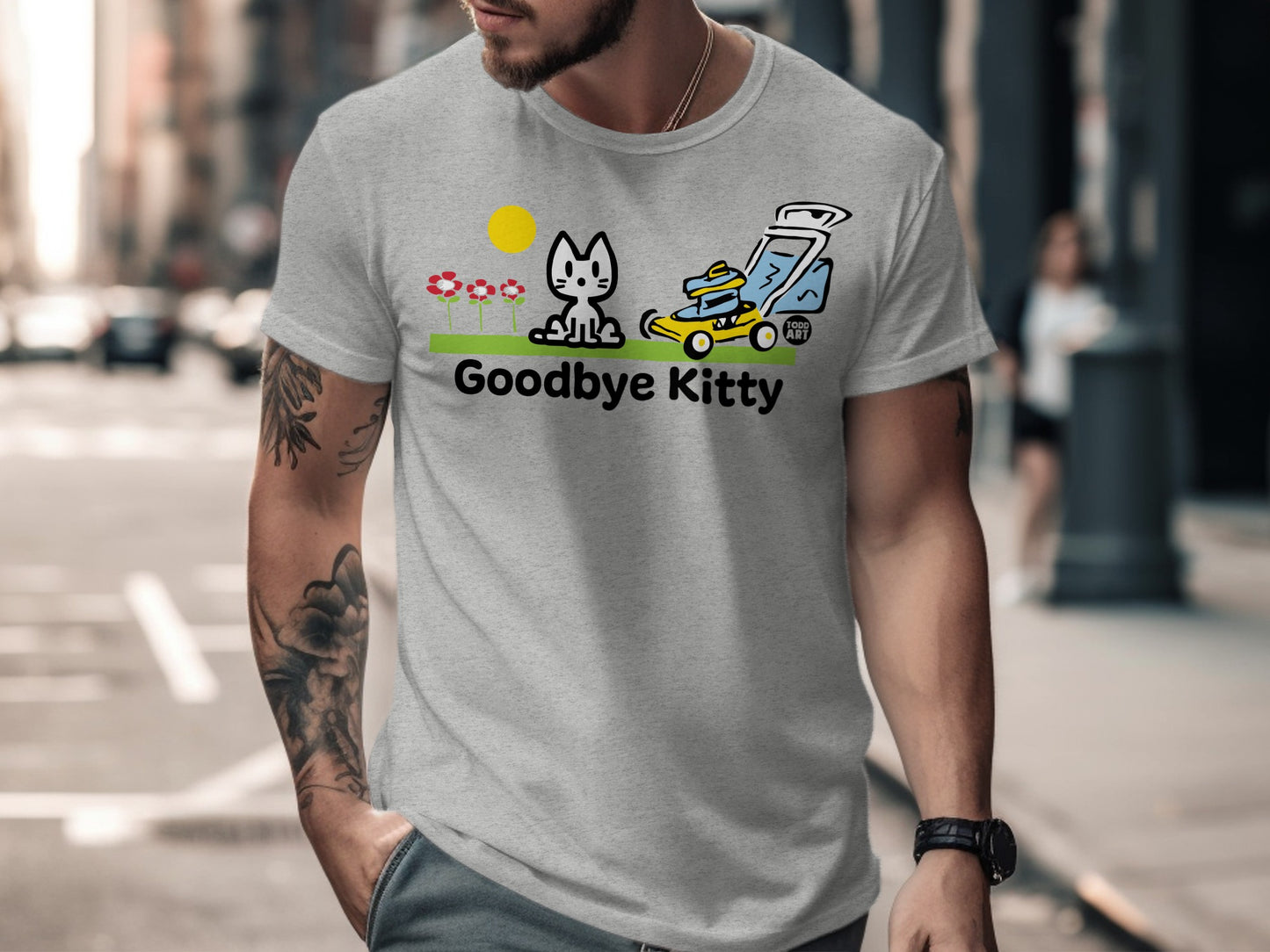 Goodbye Kitty Cute Graphic Tee Shirt Product