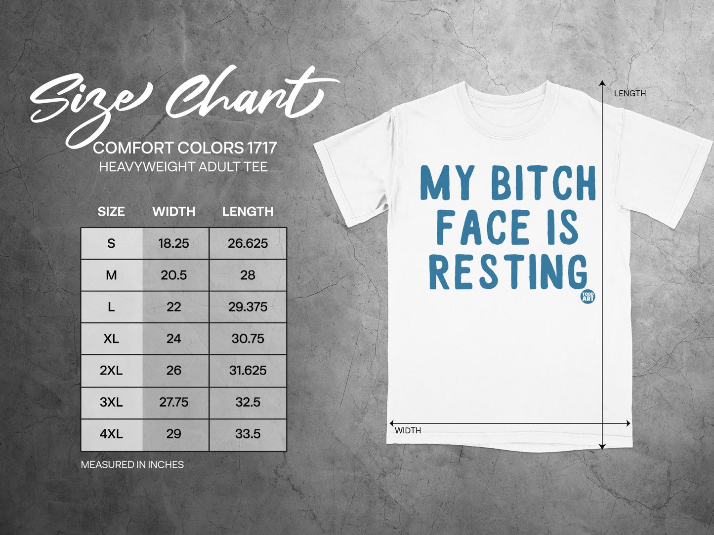 My Bitch Face Is Resting Comfort Colors 1717 Heavyweight Tee