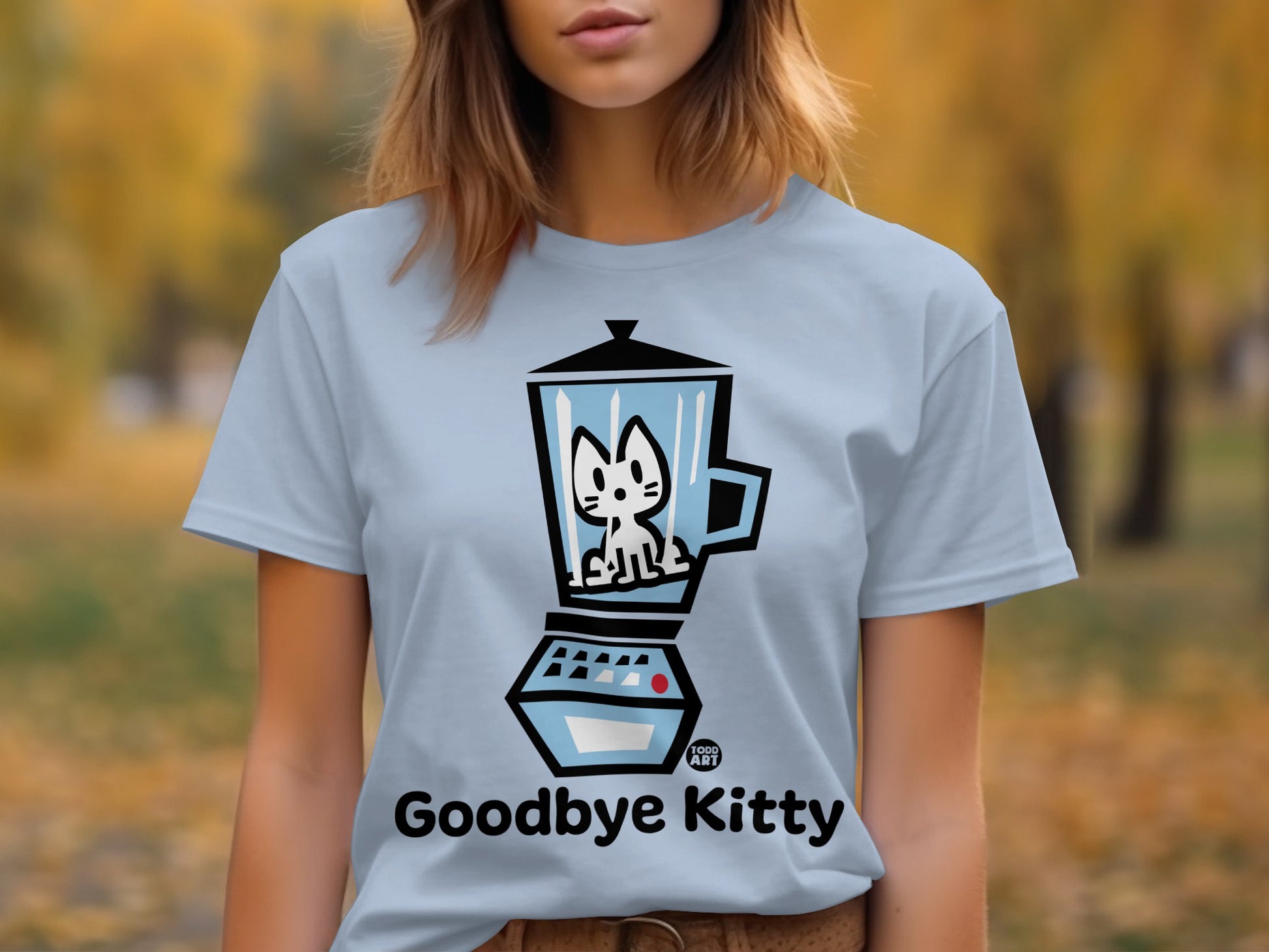 Goodbye Kitty Blender Design Graphic T-shirt