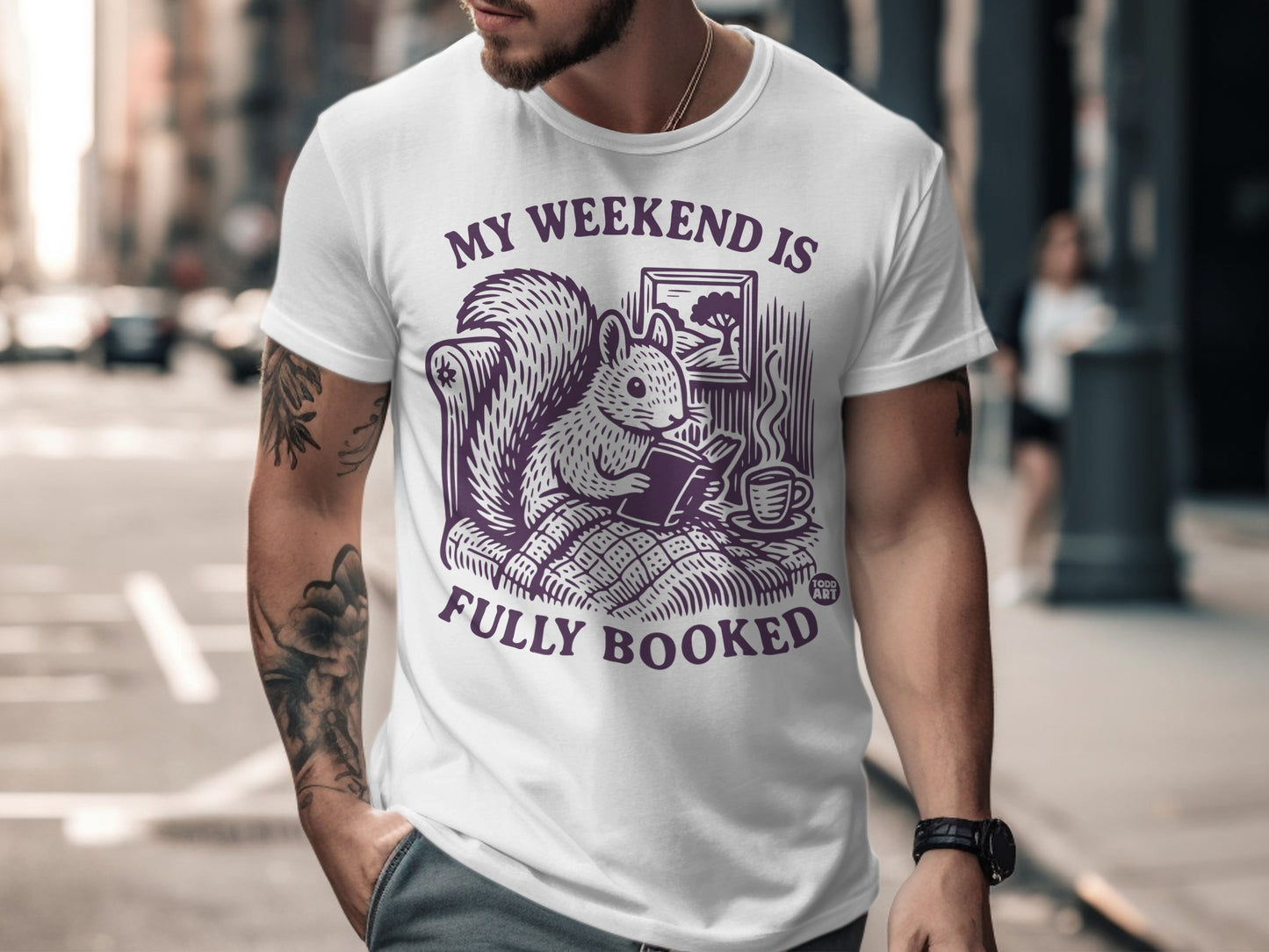 My Weekend Is Fully Booked Squirrel Tee Shirt