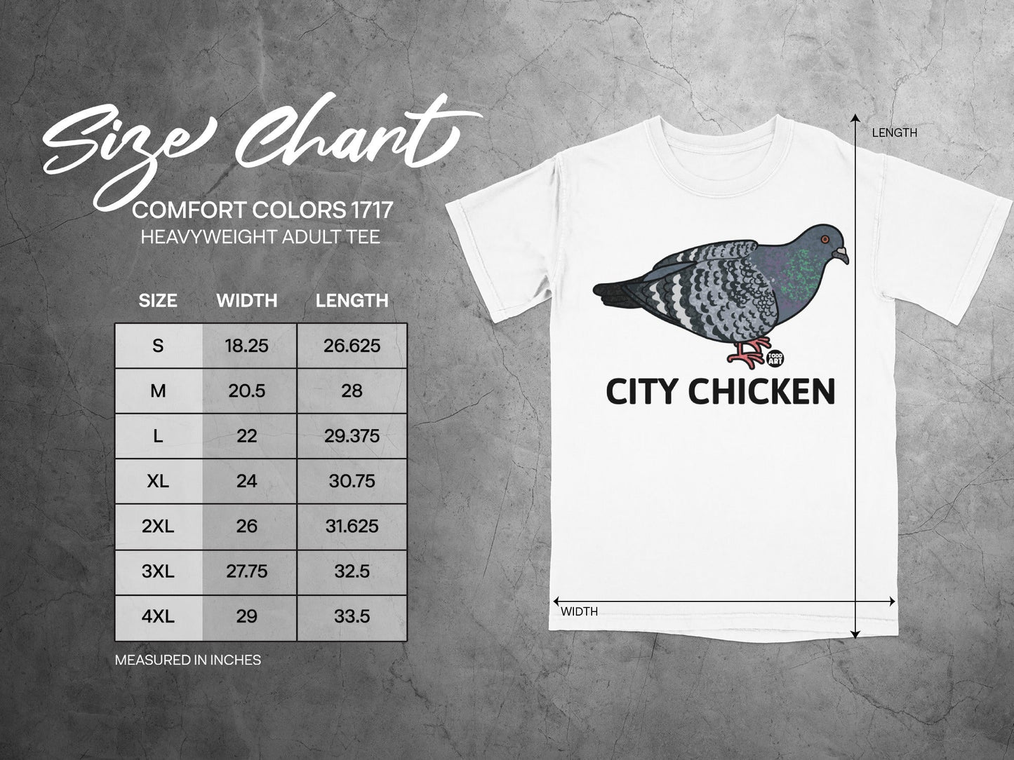 City Chicken Graphic Heavyweight Adult Tee