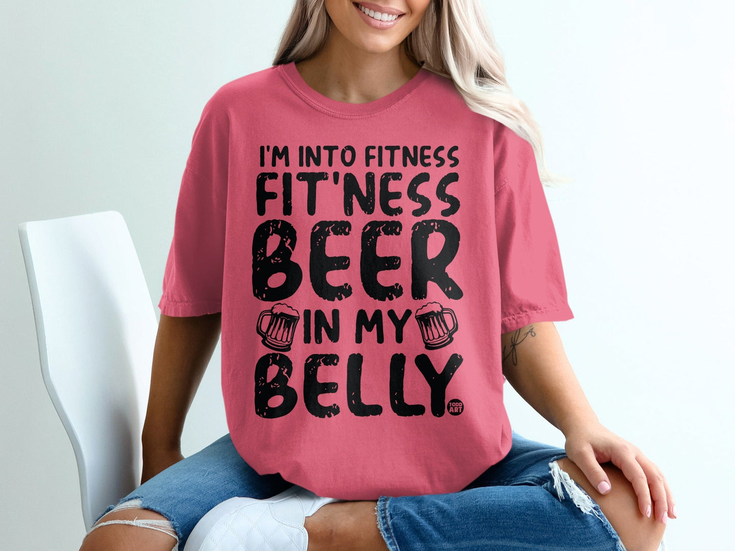 I'm Into Fitness Beer In My Belly Graphic T-Shirt