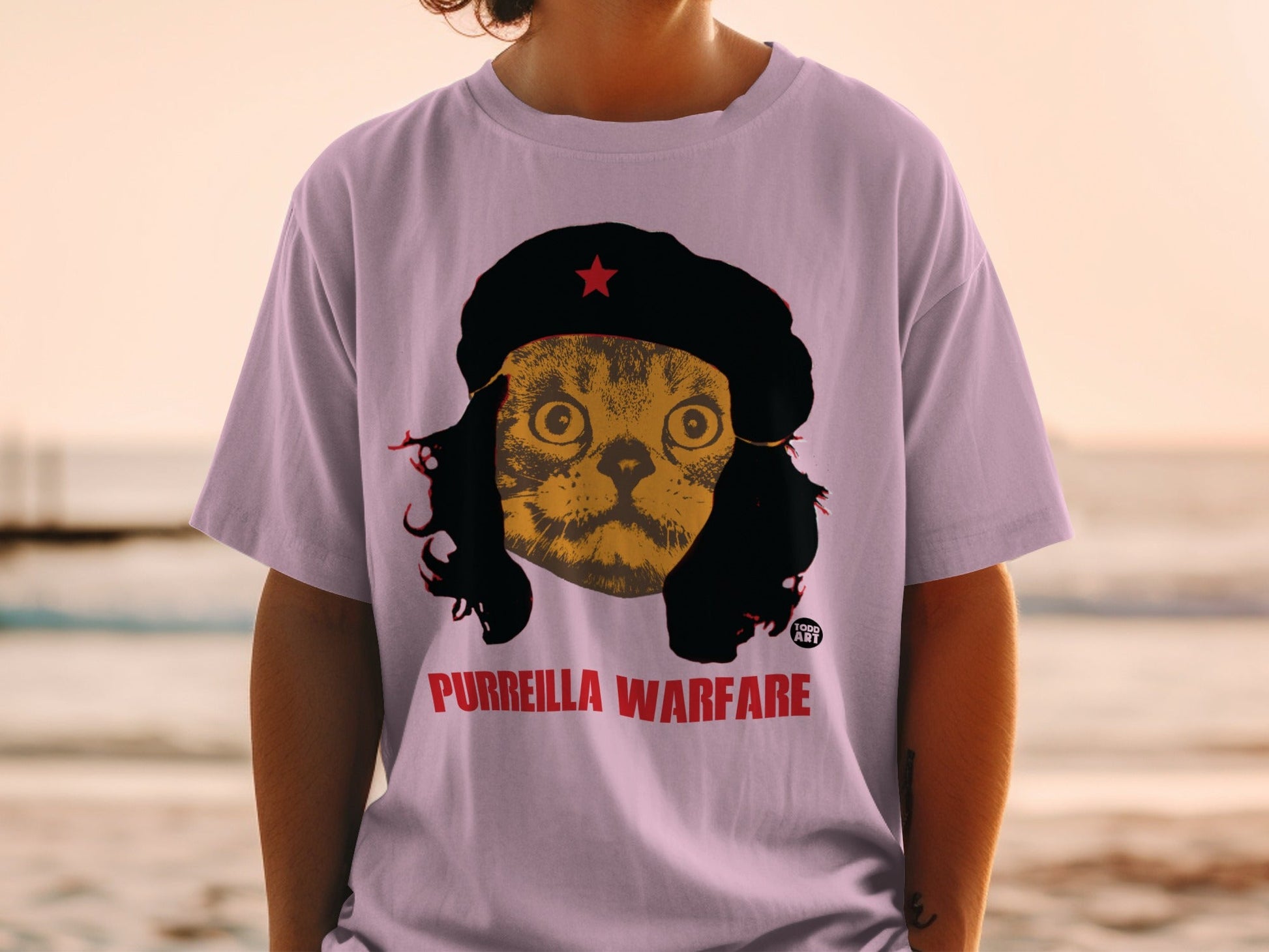 Purreilla Warfare Cat Graphic Tee Shirt