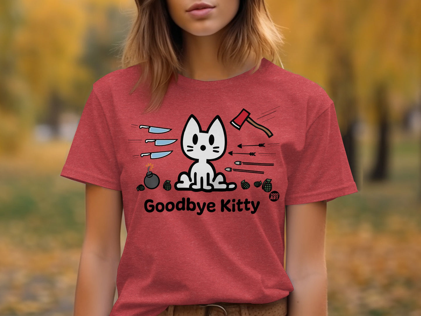 Goodbye Kitty Graphic Tee with Fun and Unique Design