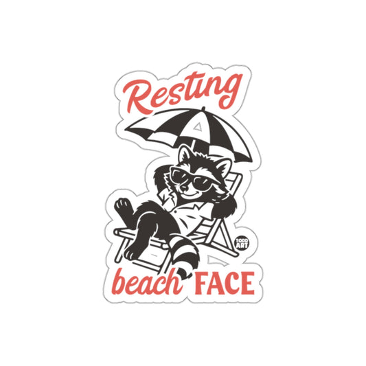 Resting Beach Face Cool Raccoon Graphic Funny sticker
