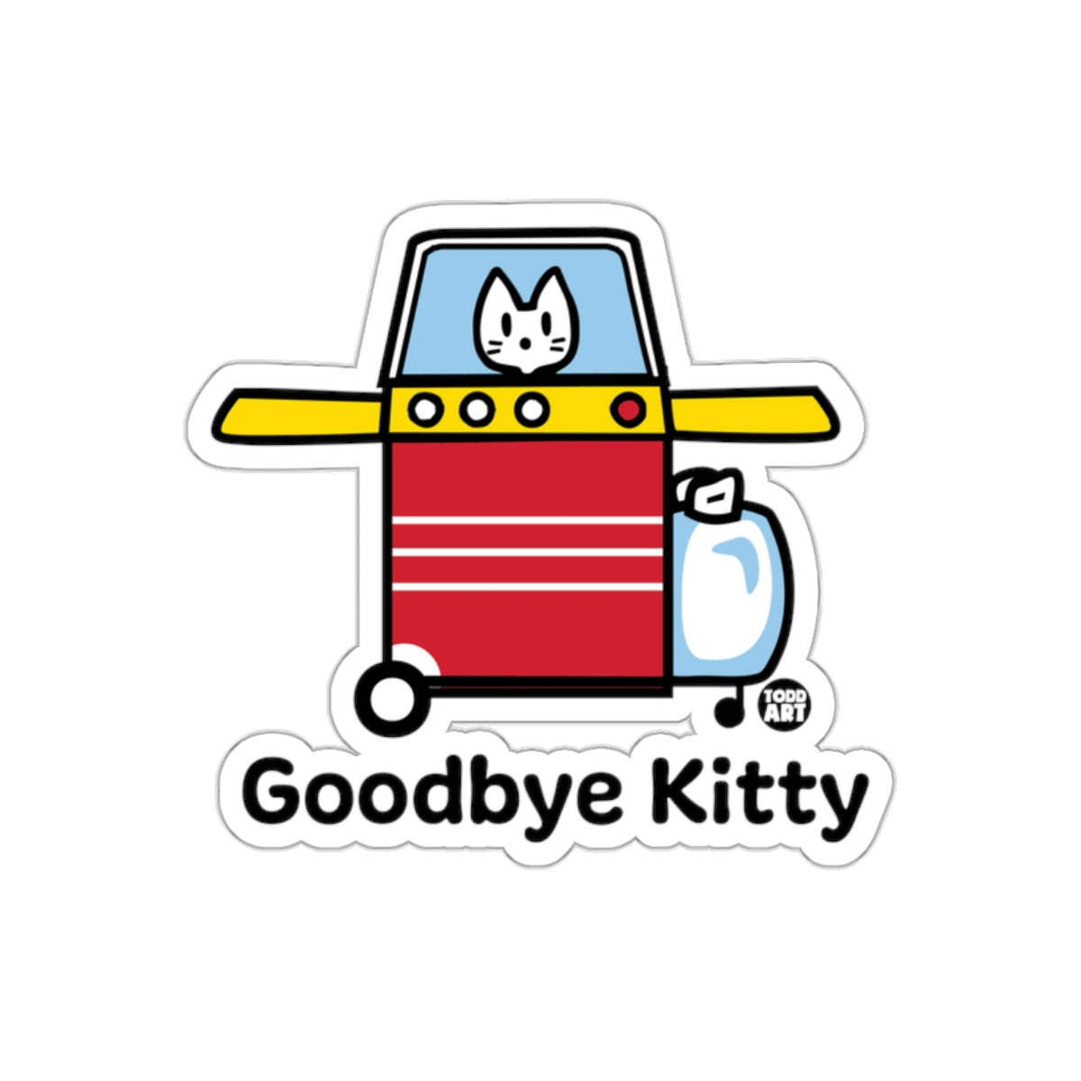 Goodbye Kitty Cartoon Image Sticker Product