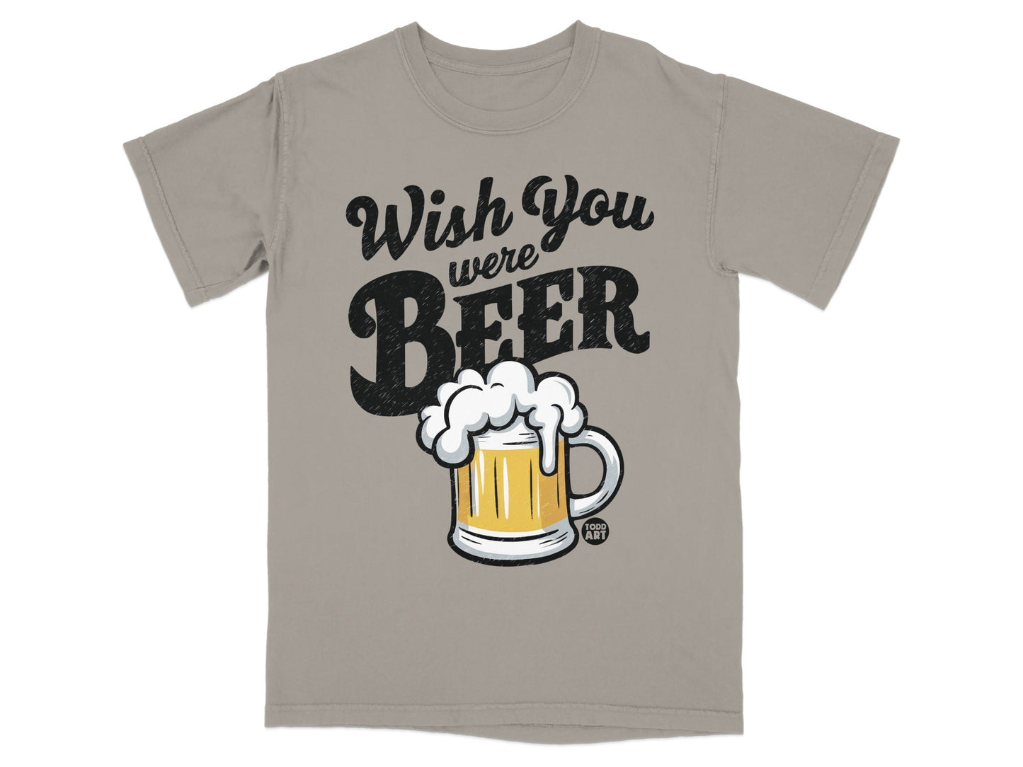 Wish You Were Beer Graphic T-Shirt Fun Gift Tee
