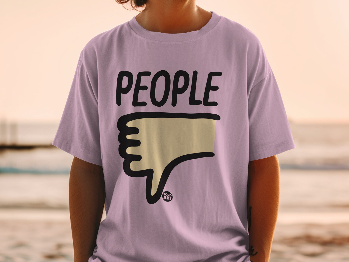 PEOPLE Thumbs Down TODD ART Light Purple product type