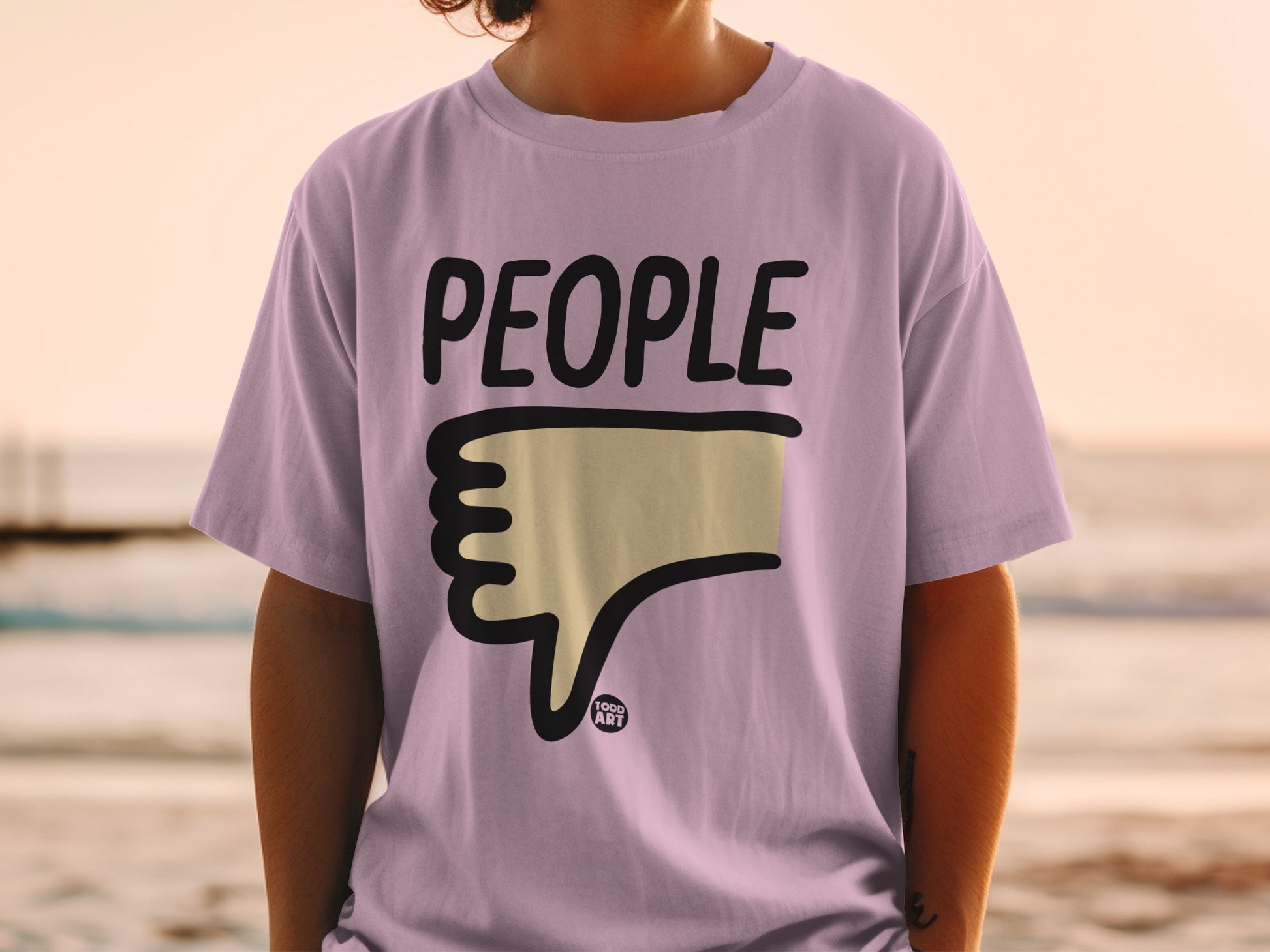 PEOPLE Thumbs Down TODD ART Light Purple product type