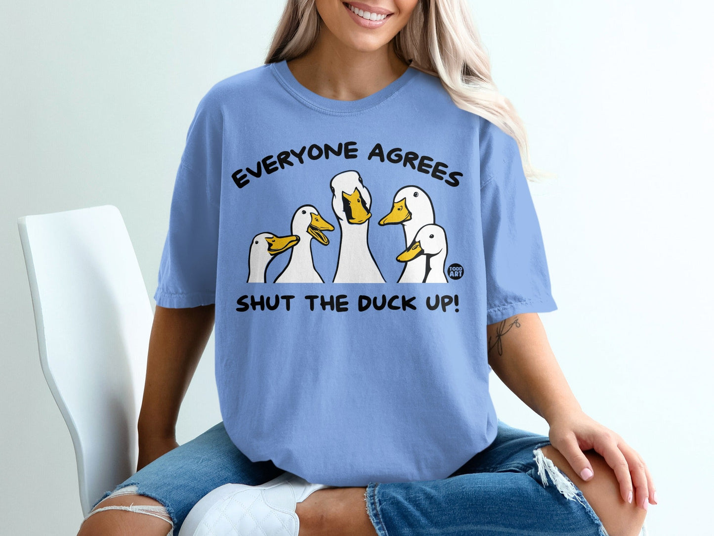 Funny 'Everyone Agrees Shut The Duck Up' T-Shirt