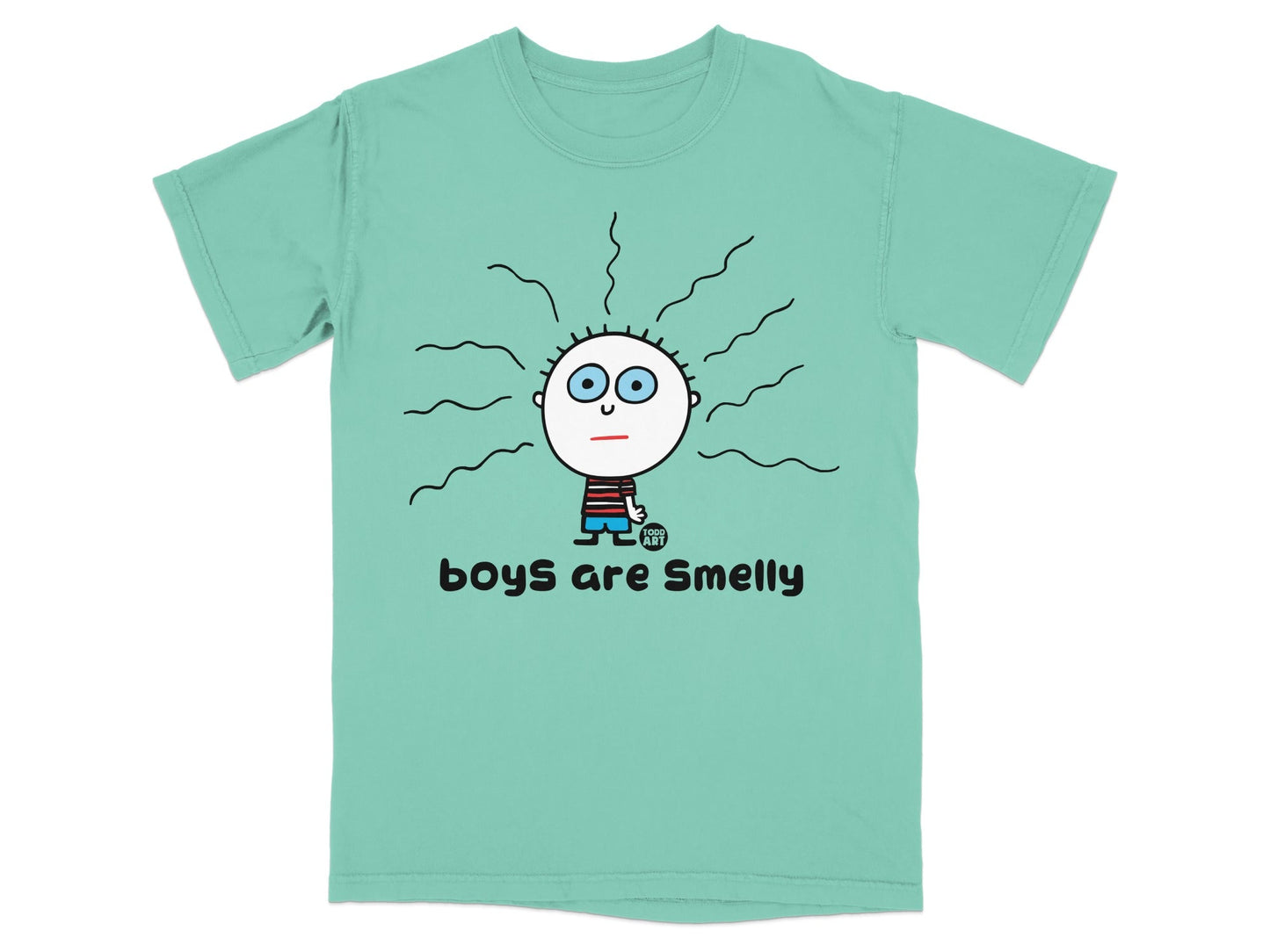 Boys Are Smelly Funny Graphic Tee Shirt Product