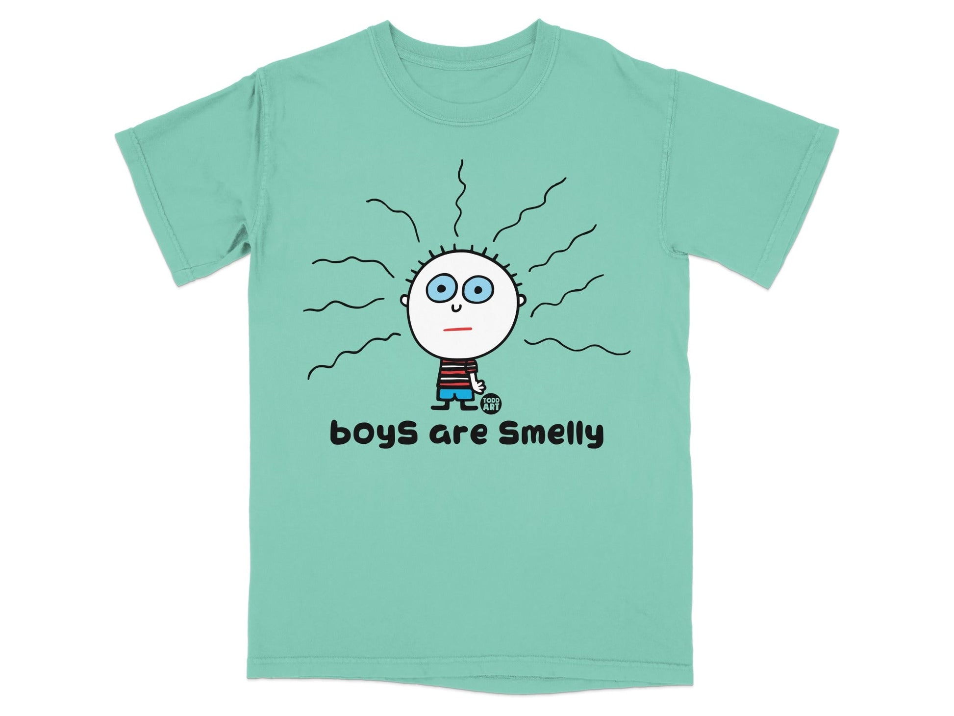 Boys Are Smelly Funny Graphic Tee Shirt Product