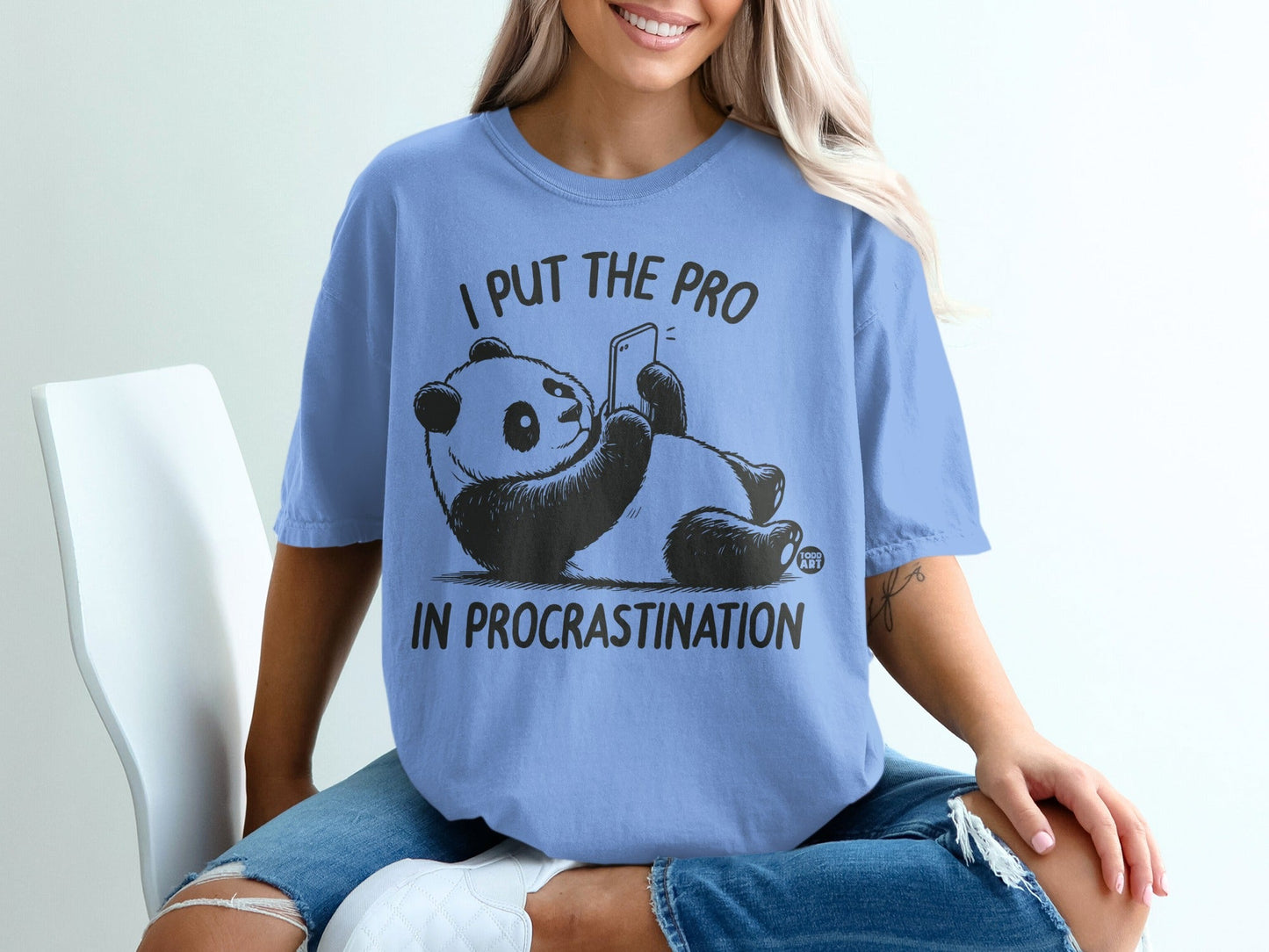 I Put The Pro In Procrastination Panda Graphic Shirt
