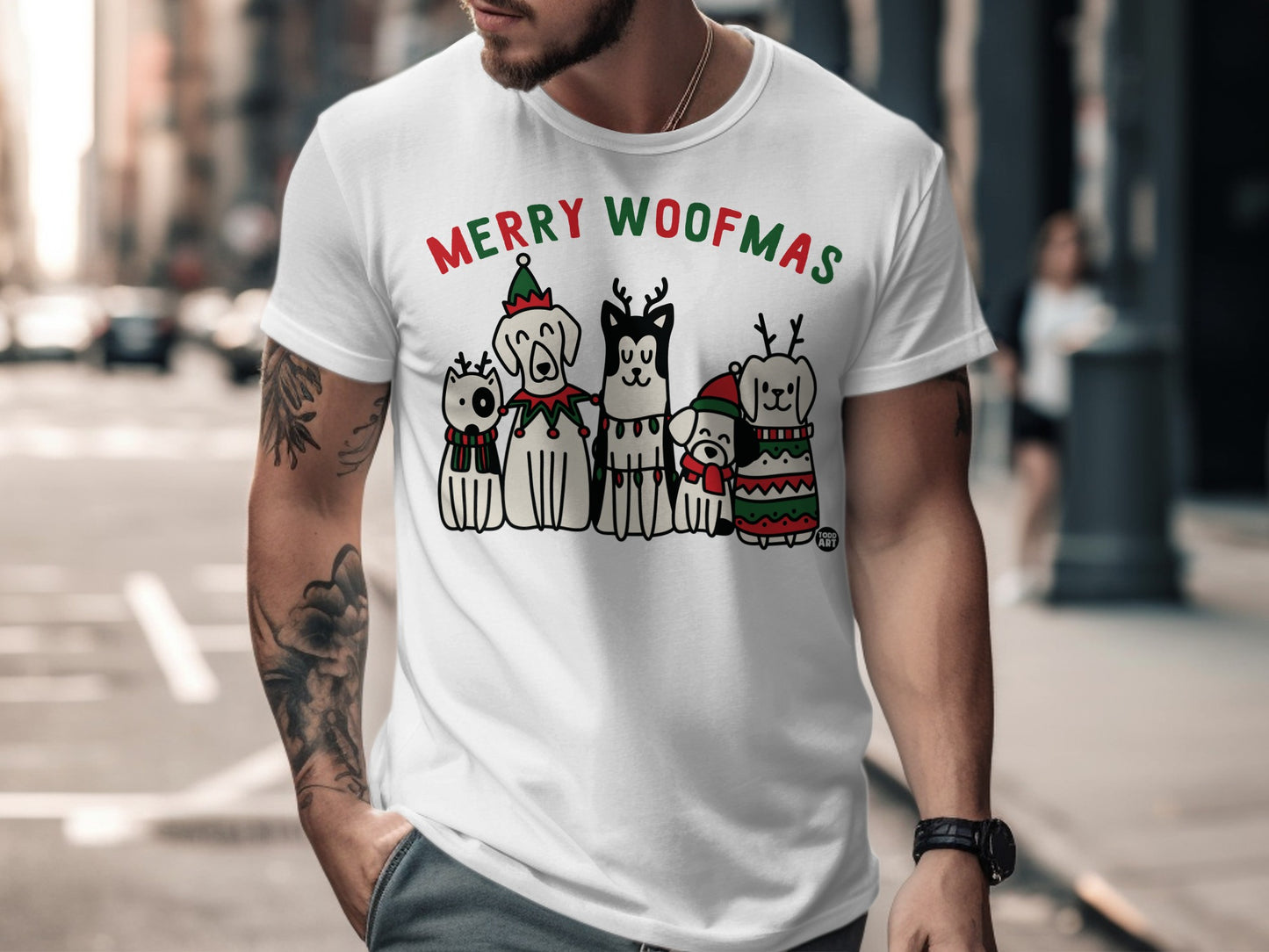 Funny Dog Christmas Merry Woofmas T-Shirt