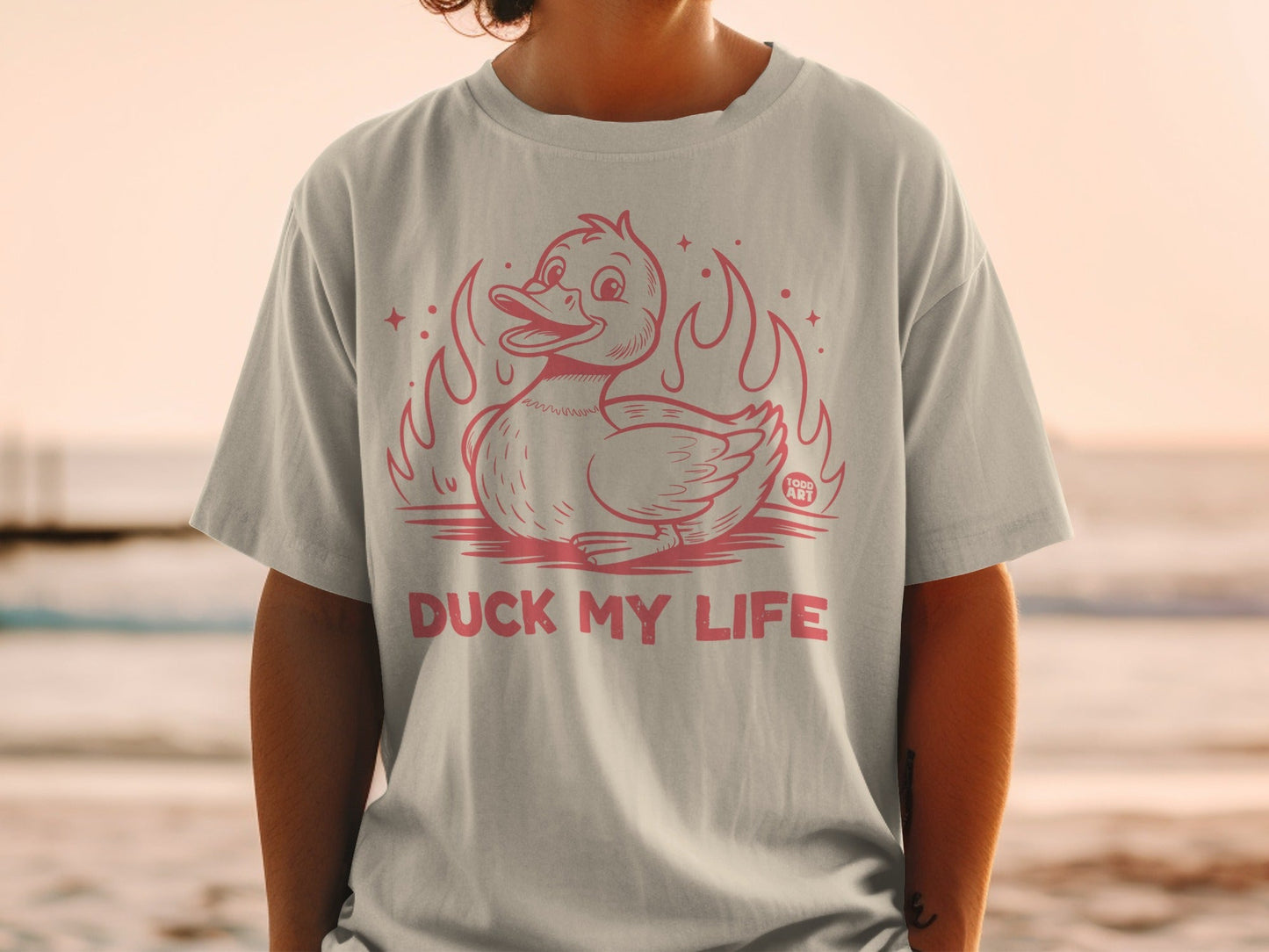 Duck My Life White Graphic Tee Novelty Shirt
