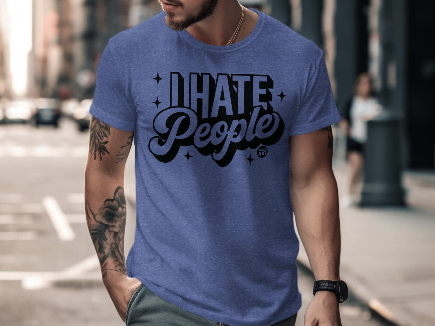 I Hate People T-Shirt Graphic Design Casual Wear