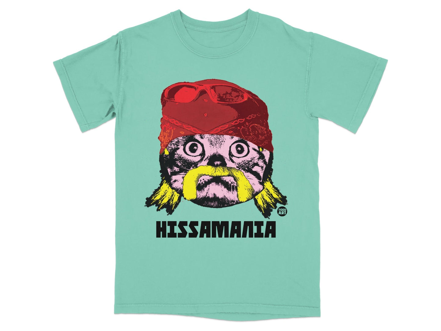 Hissamania Cat Wearing Sunglasses Graphic Tee Shirt