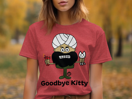 Goodbye Kitty Graphic T-Shirt for Humorous Wear