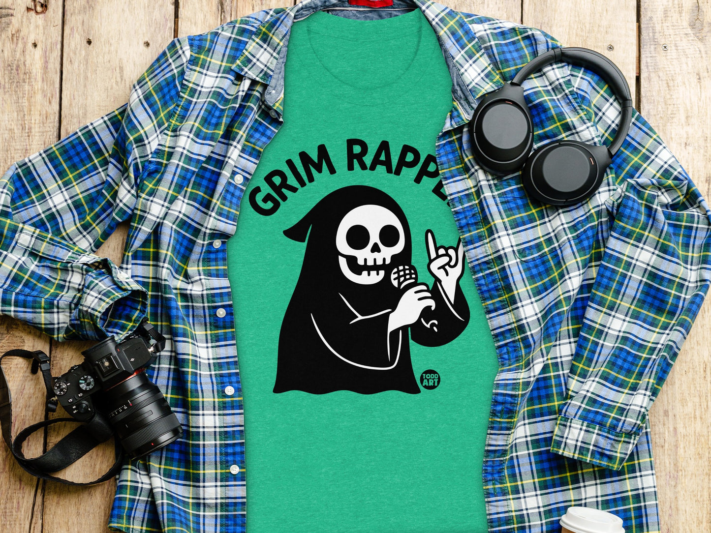 Grim Rapper Graphic Shirt Unique Music Lover Apparel