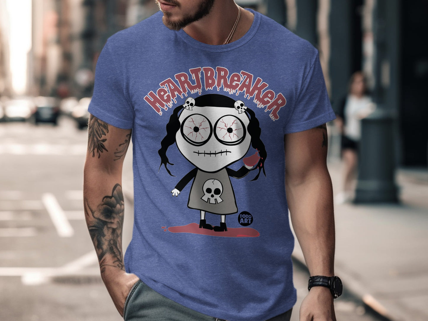 Heavy Bringer Distressed Style Horror Character Tees