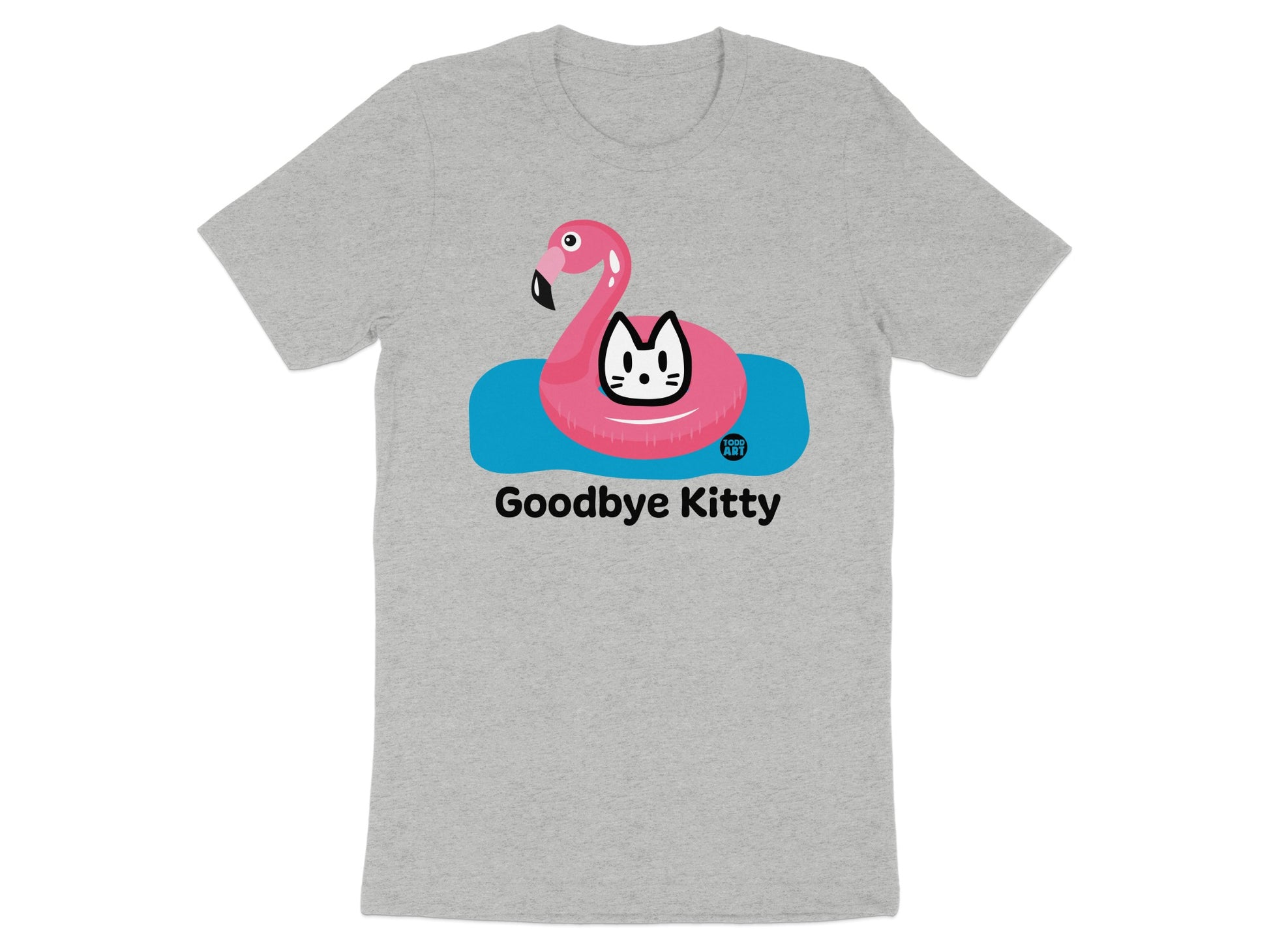 Goodbye Kitty Cute Flamingo T-shirt