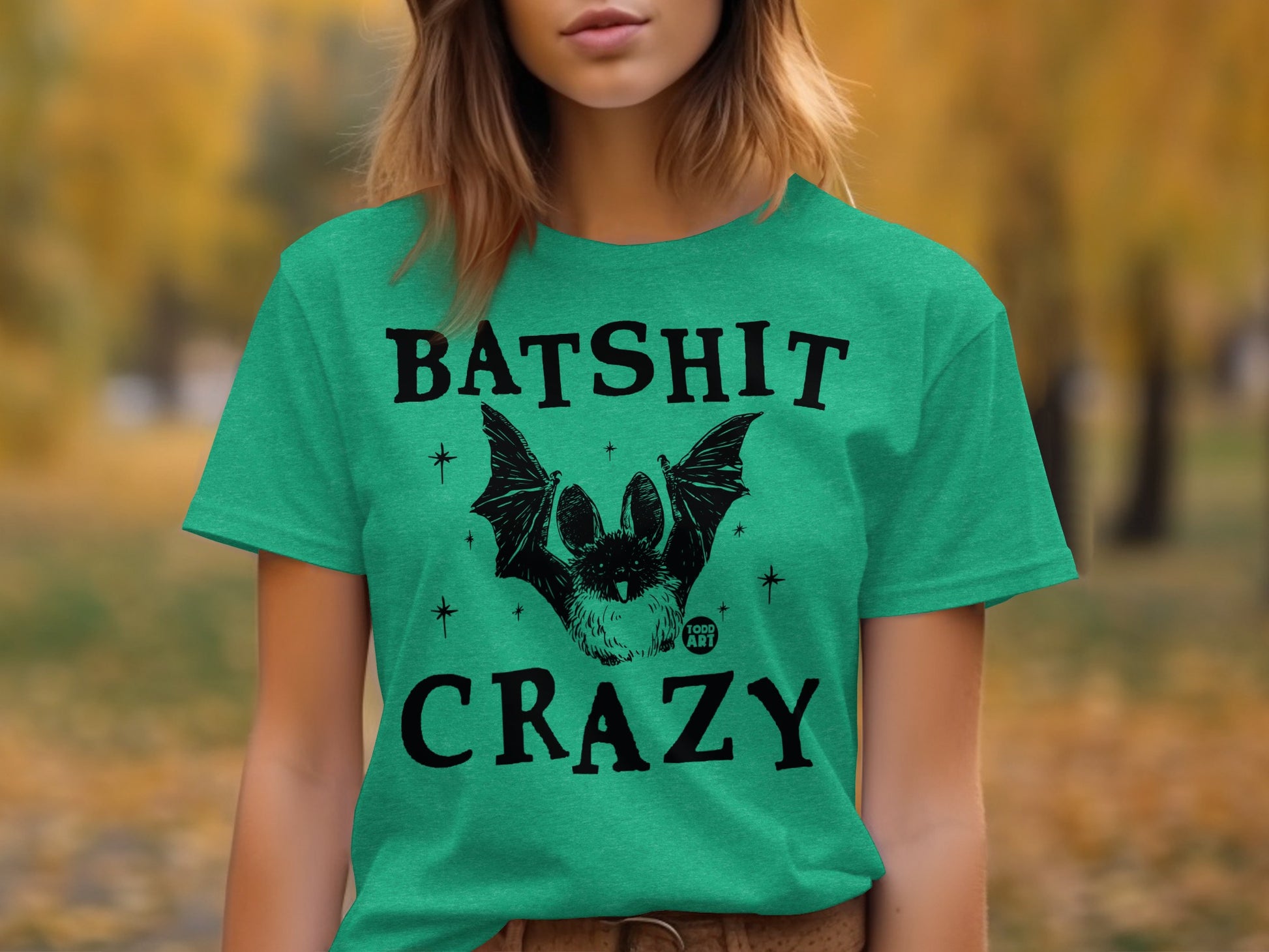 Funny Batshit Crazy Bat Design Graphic T-shirt