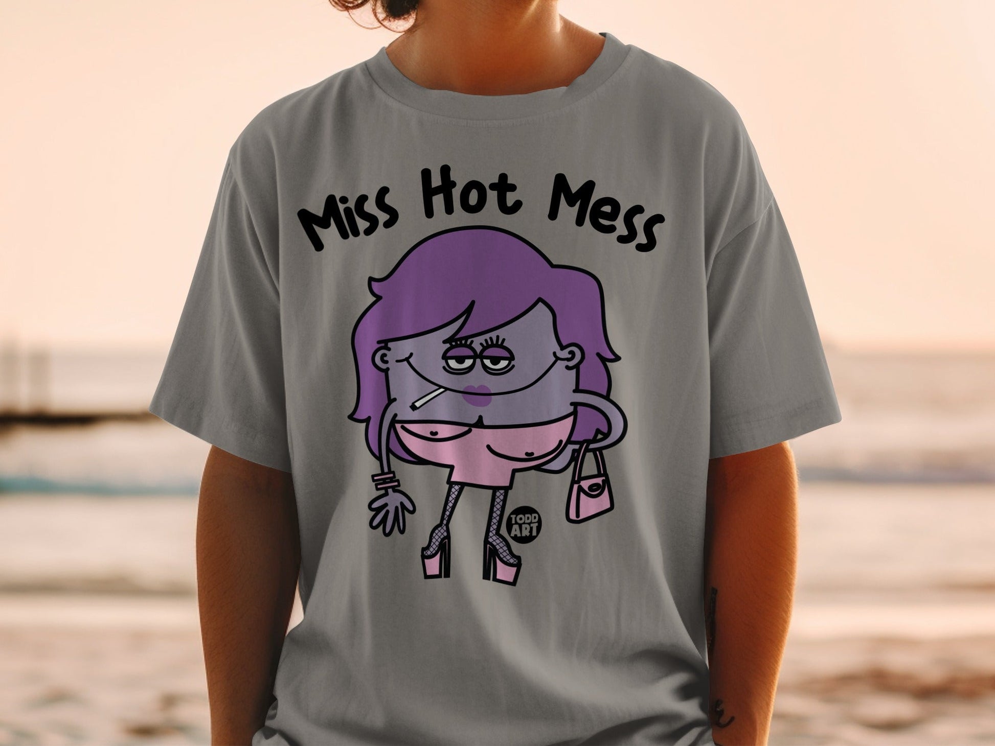 Miss Hot Mess Graphic Todd Art Character Shirt Product