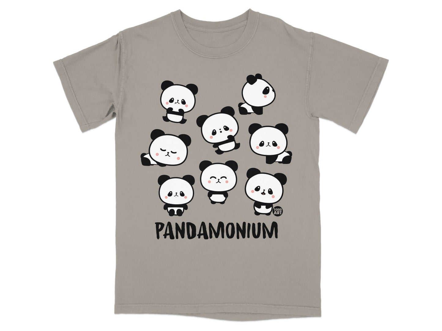 Cute Pandamonium Graphic Tee with Adorable Panda Designs