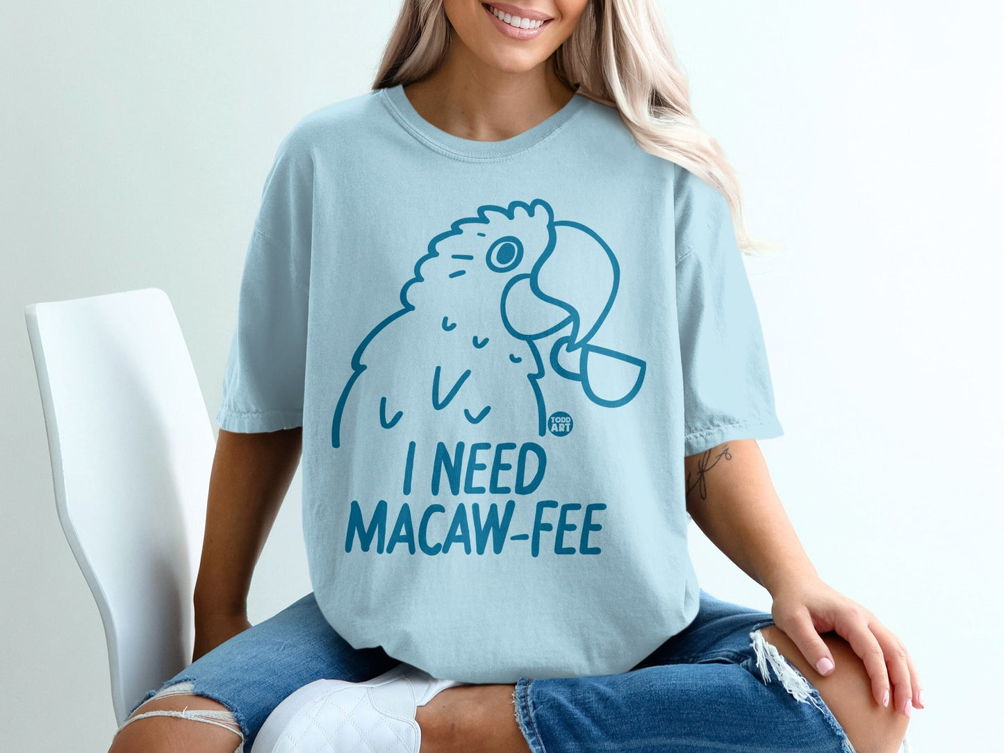 I Need Macaw-Fee Cute Parrot Graphic Tee Shirt