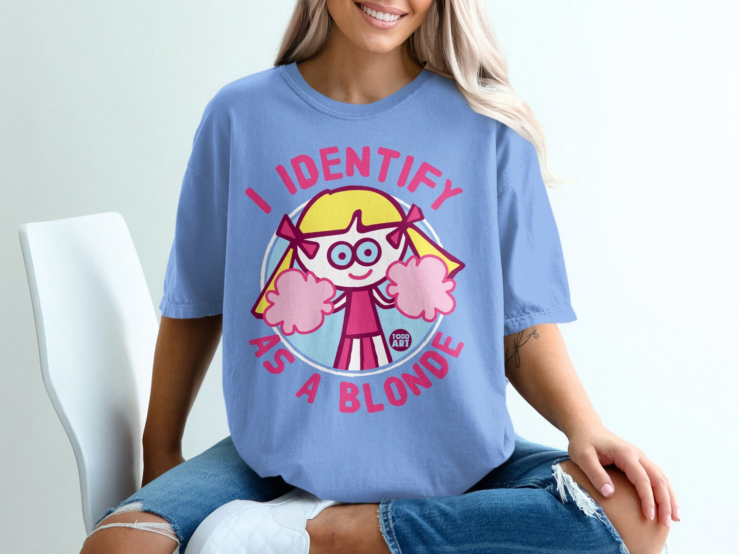 I Identify as a Blonde Graphic Tee Shirt