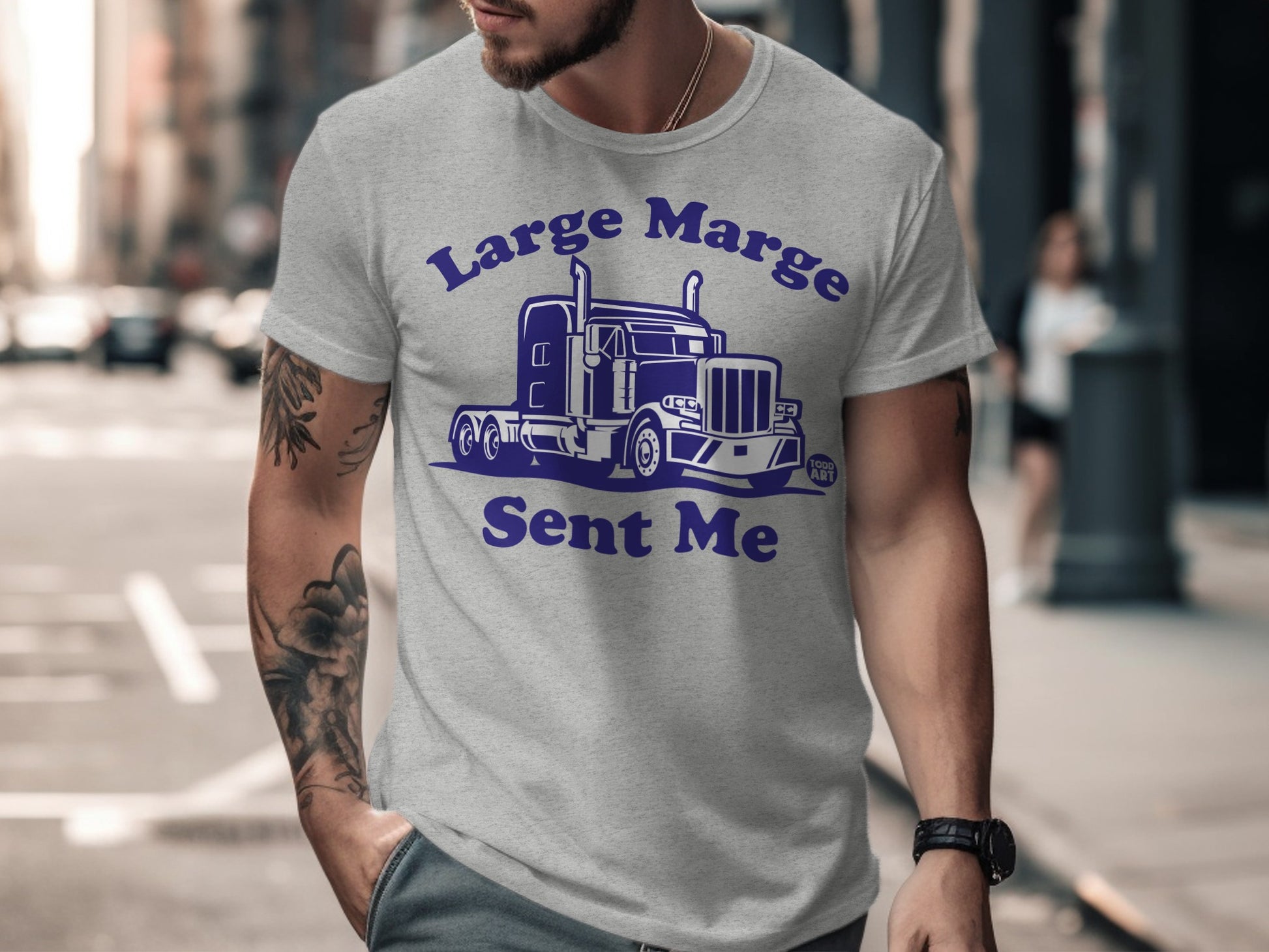 Large Marge Sent Me Graphic Truck Shirt
