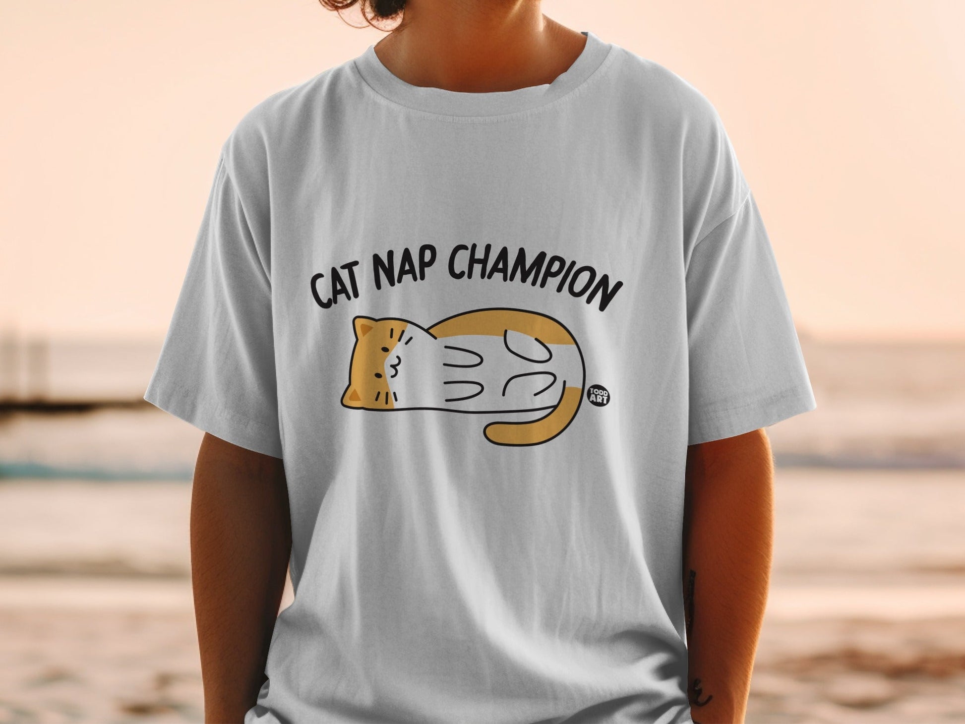 Cat Nap Champion T-shirt for Relaxation and Comfort
