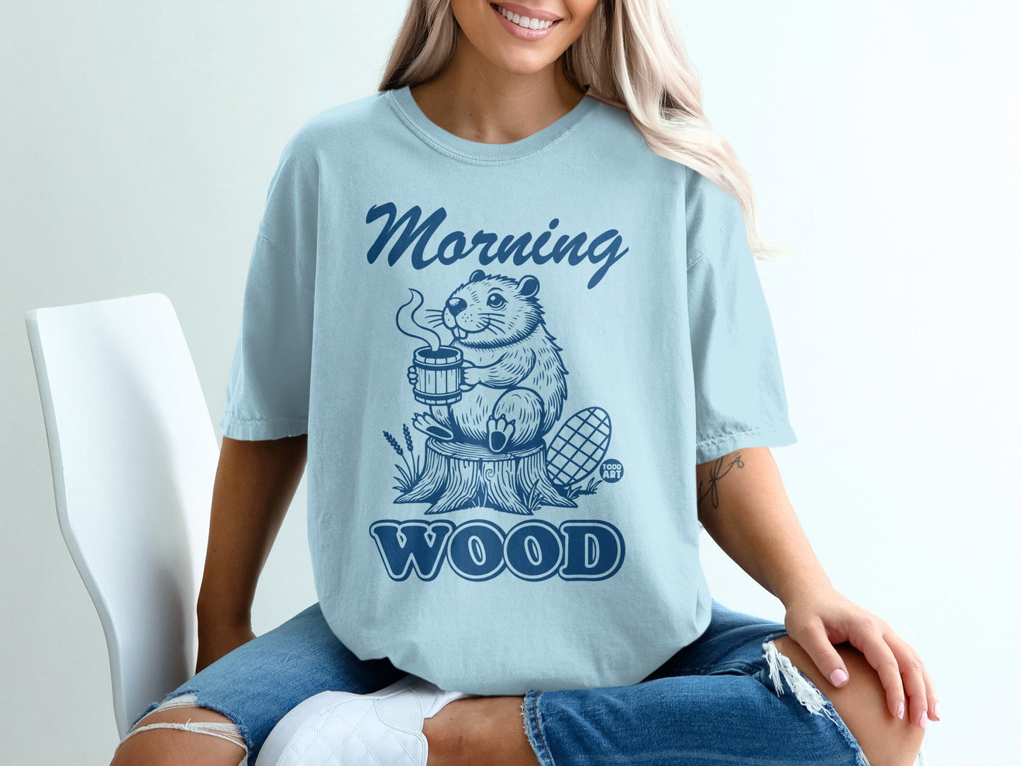 Morning Wood Graphic Statement T-shirt Design