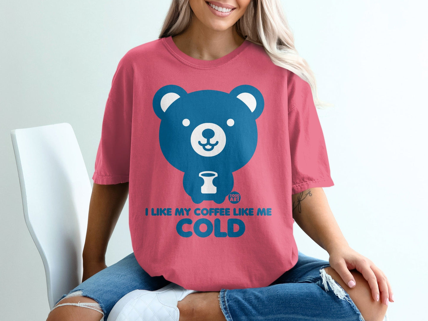 Cute Bear Coffee Graphic Tee Novelty Shirt for Trendy Outfits