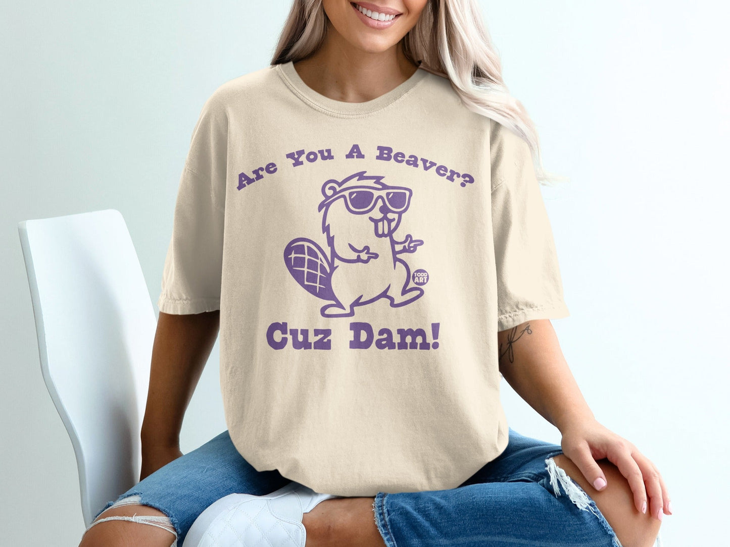Are You A Beaver Cuz Dam Funny Graphic T-shirt