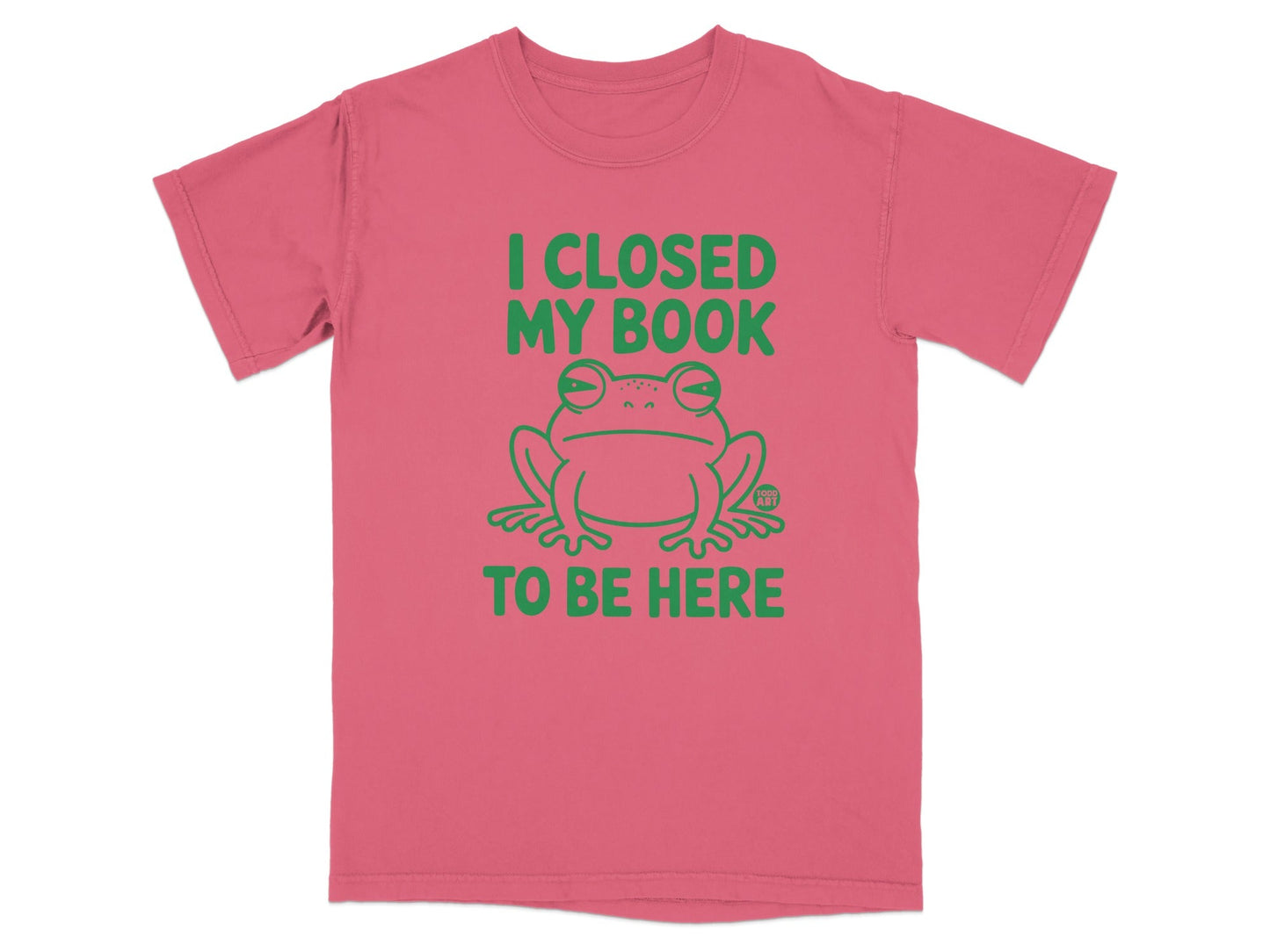 I Closed My Book To Be Here Frog Graphic T-Shirt