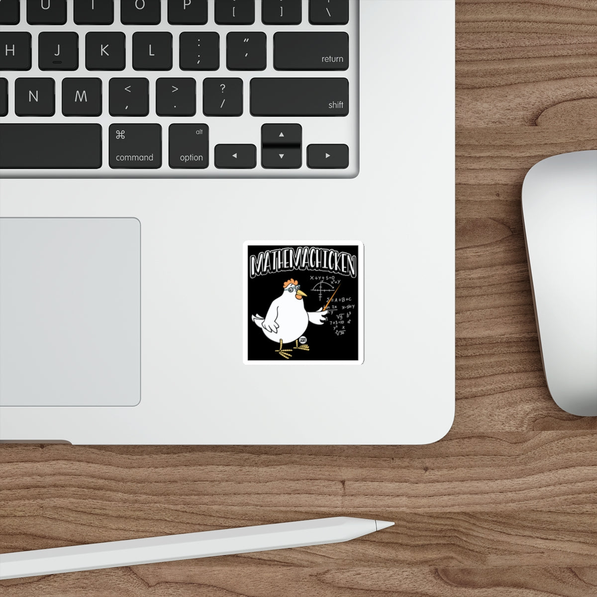 Mathemachicken Hilarious Cartoon Sticker for Laptops