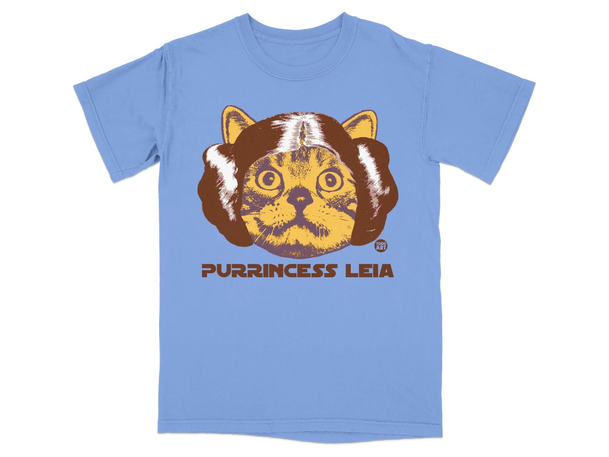 Purrincess Leia Cat Themed Graphic T-Shirt for Cat Lovers