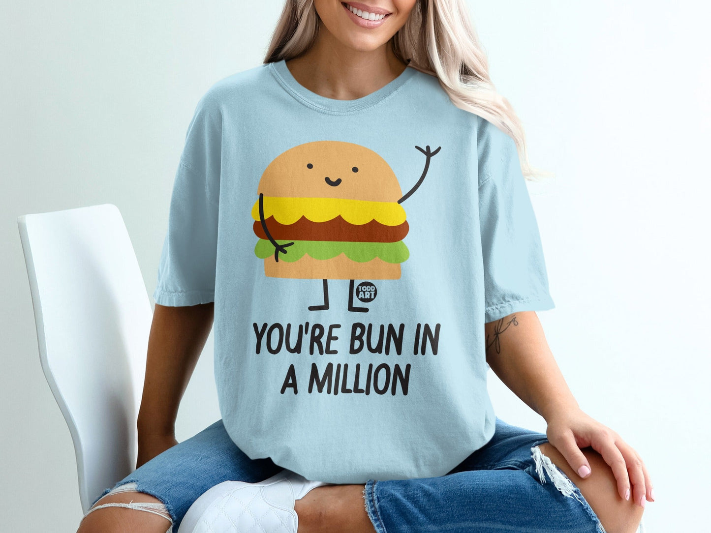 You're Bun In A Million Funny Burger Graphic T-Shirt