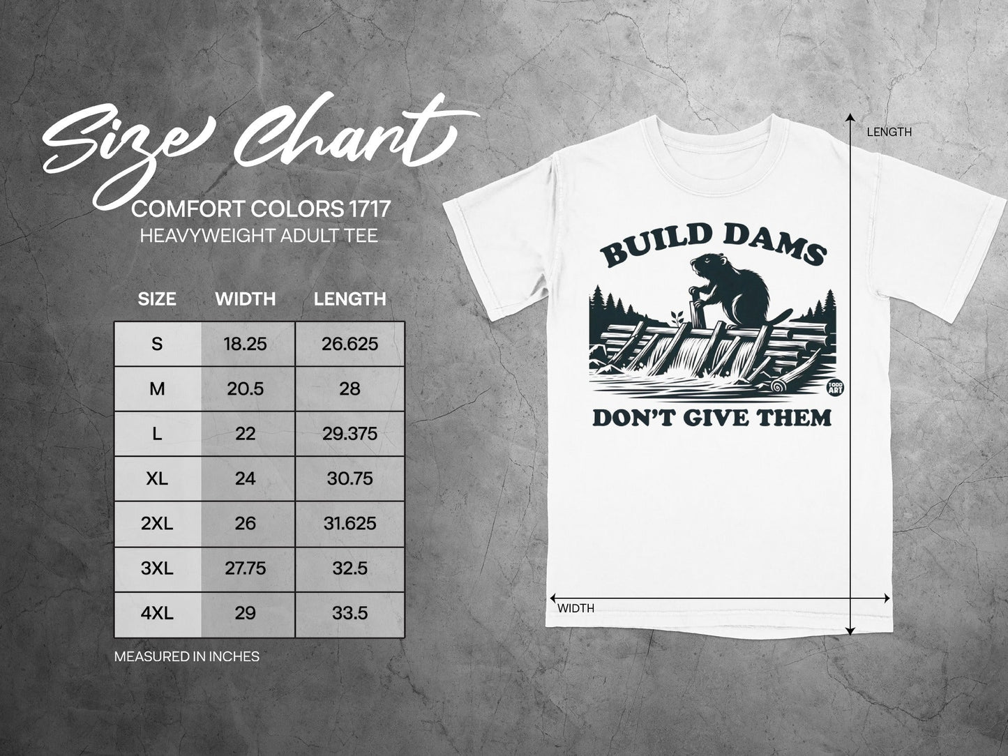 Build Dams Don't Give Them Heavyweight Adult Tee