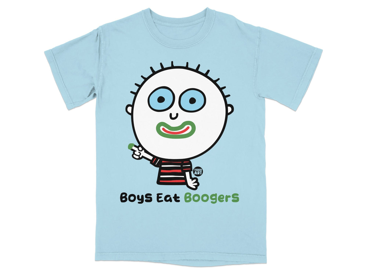 Boys Eat Boogers Cartoon Character Design T-Shirt