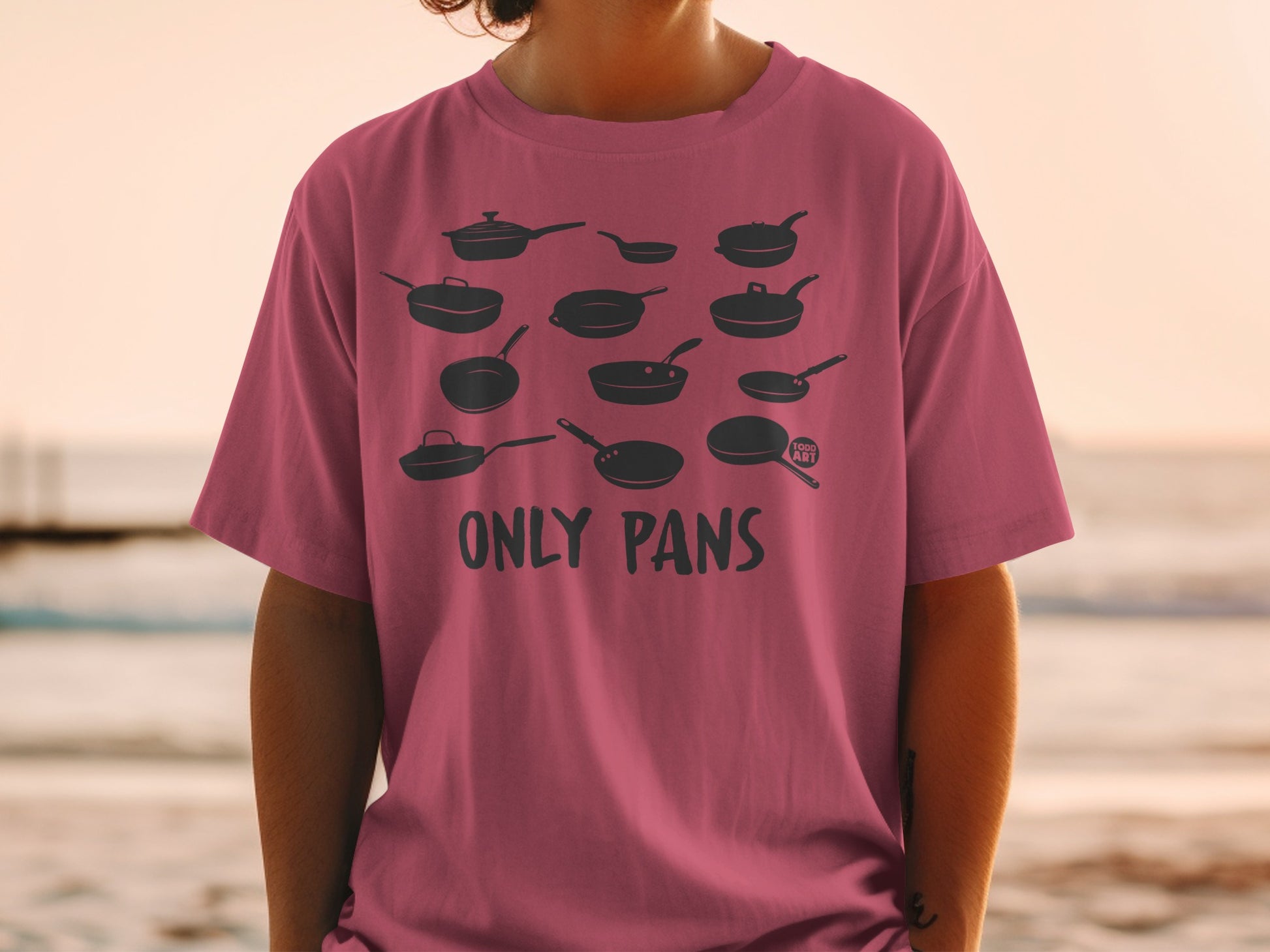 Culinary Pans Print Only Pans Kitchen Saying T-shirt