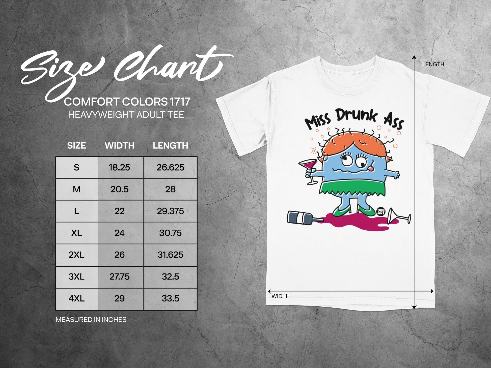 Miss Drunk Ass Heavyweight Adult Tee Shirt