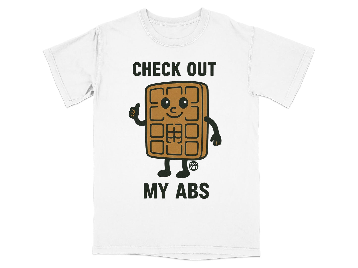 Check Out My Abs Funny Waffle Character T-Shirt