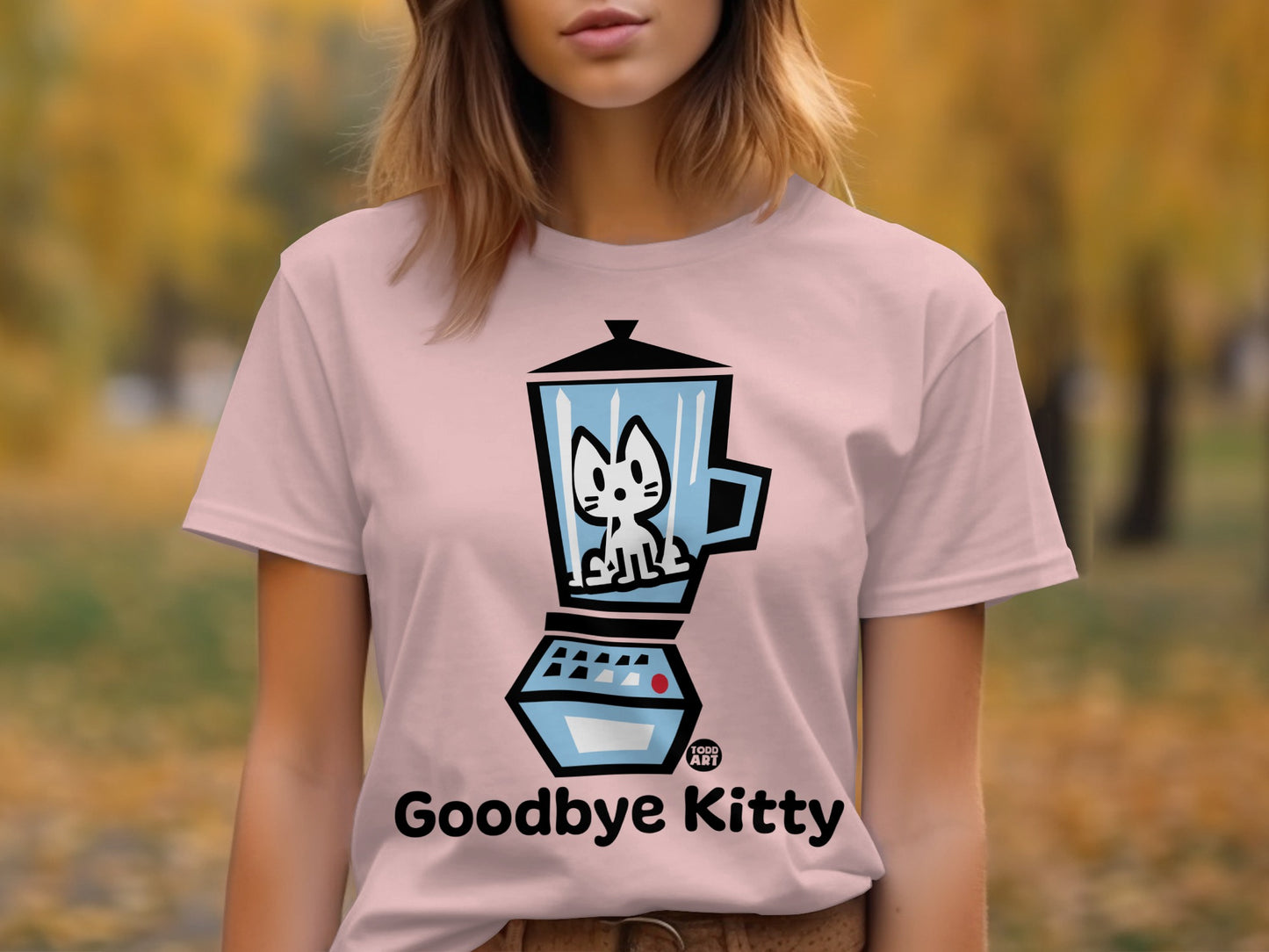 Goodbye Kitty blender graphic tee shirt product