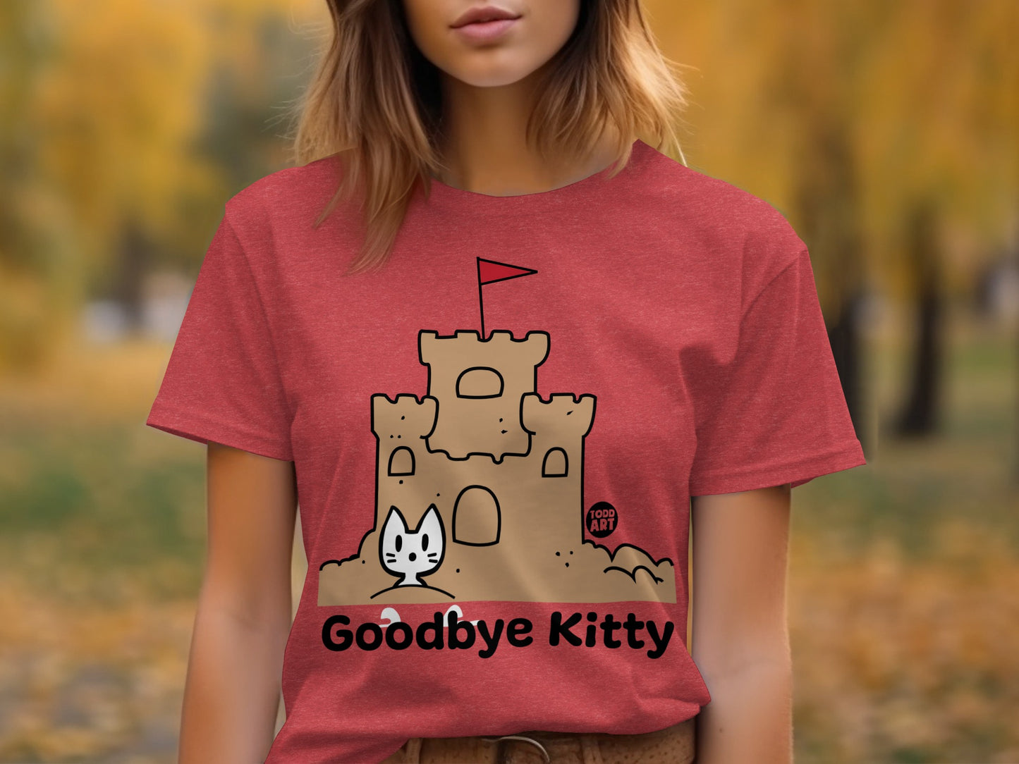 Cozy Casual Goodbye Kitty Graphic Tee