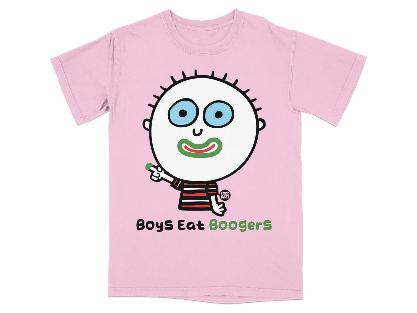 Boys Eat Boogers Funny Cartoon Character T-shirt