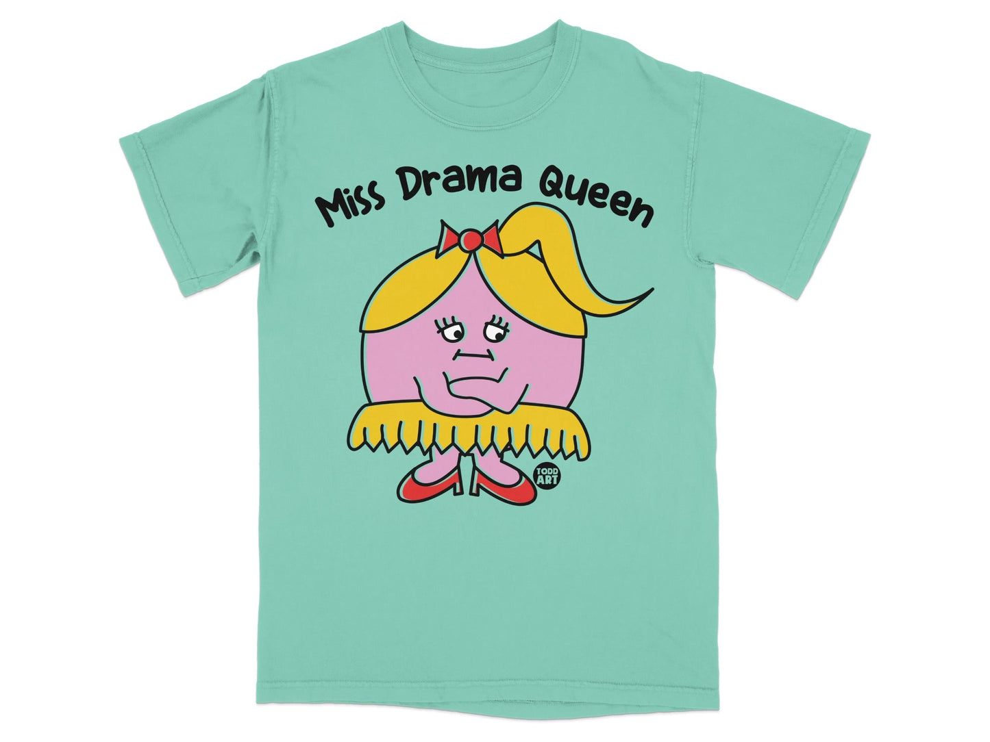 Miss Drama Queen Todd Art Character Graphic T-Shirt