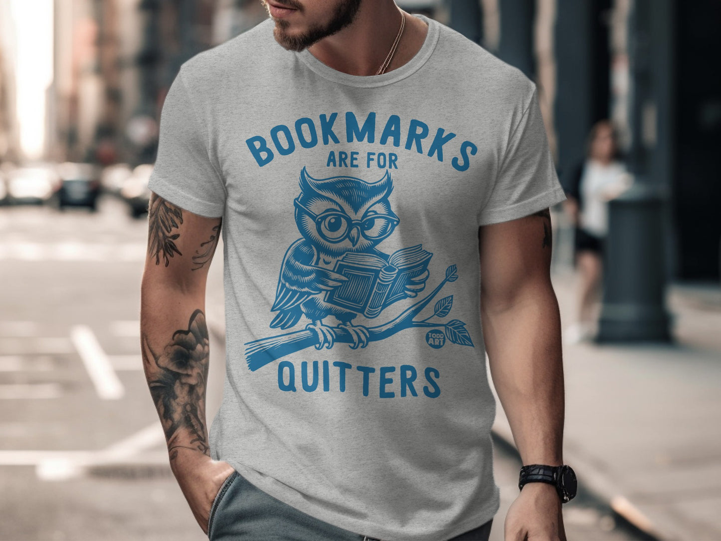 Bookmarks Are For Quitters Stylish Grey Tee Shirt