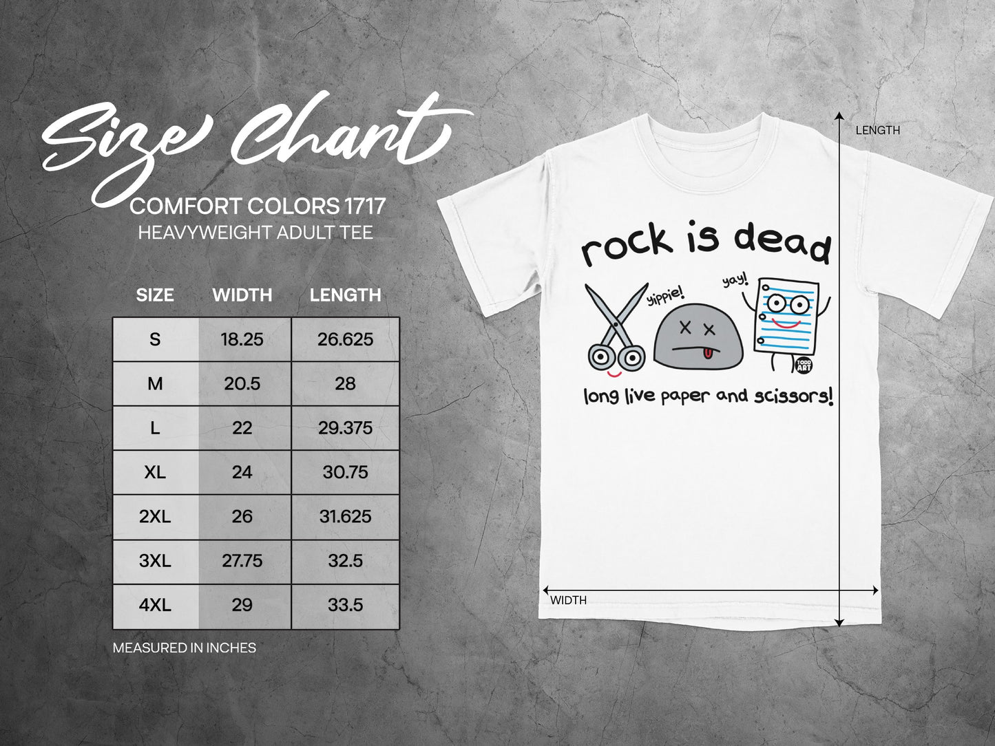 Rock is Dead Long Live Paper Scissors product type
